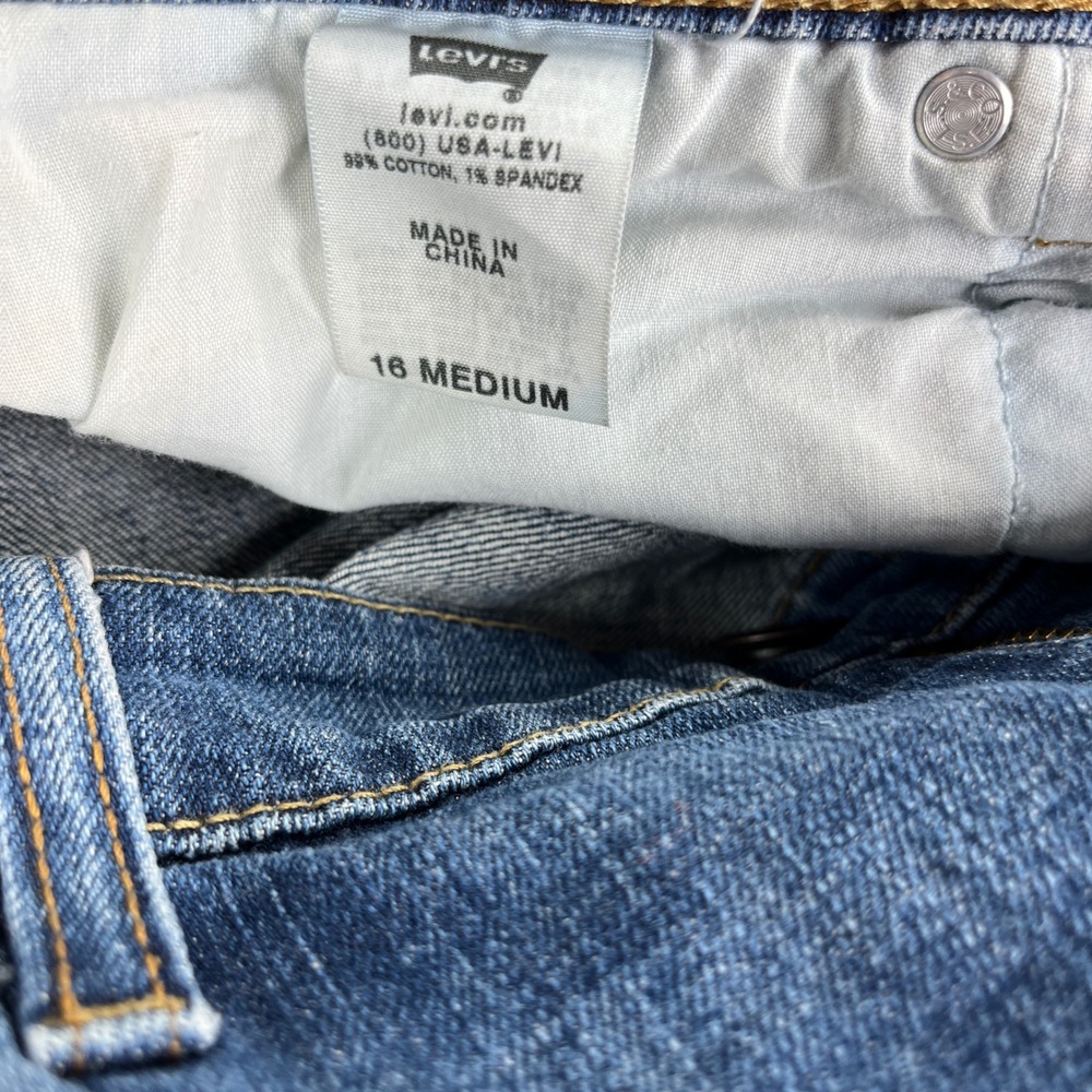 Levi's 515 Boot Cut Jeans Women 16/36X30 Medium Wash Blue Flap Pocket high-rise - Picture 4 of 16